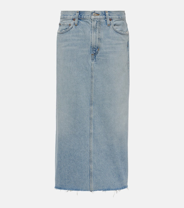 Agolde Della denim midi skirt