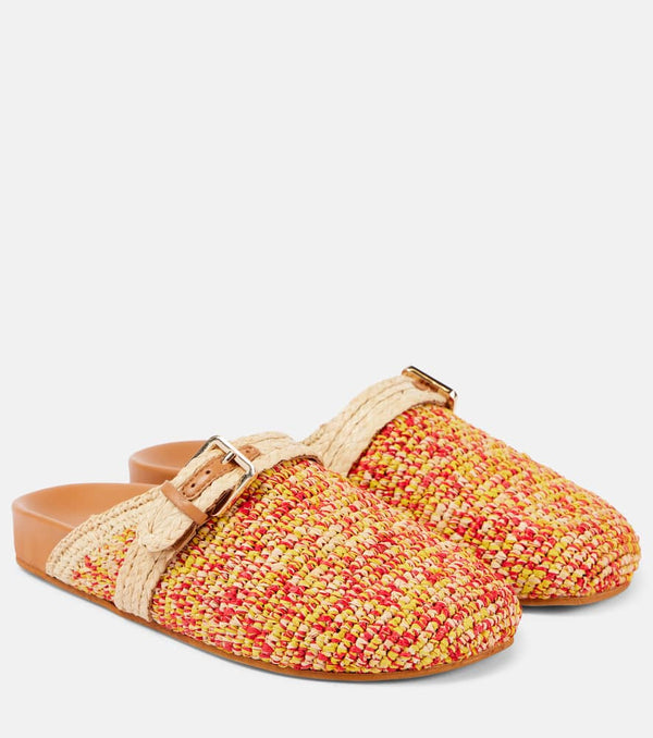 Clergerie Quinta raffia mules