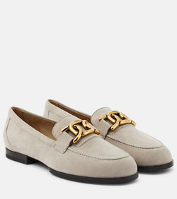 Tod's Embellished suede loafers