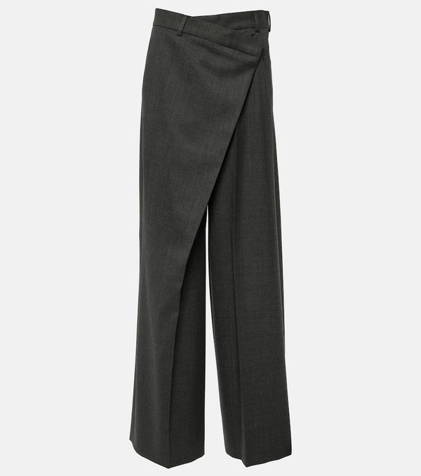 Acne Studios Asymmetric mid-rise wide-leg pants