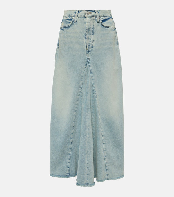 7 For All Mankind High-rise denim maxi skirt