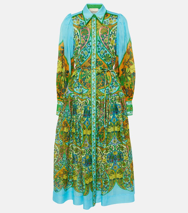 Alémais Sofie floral ramie shirt dress