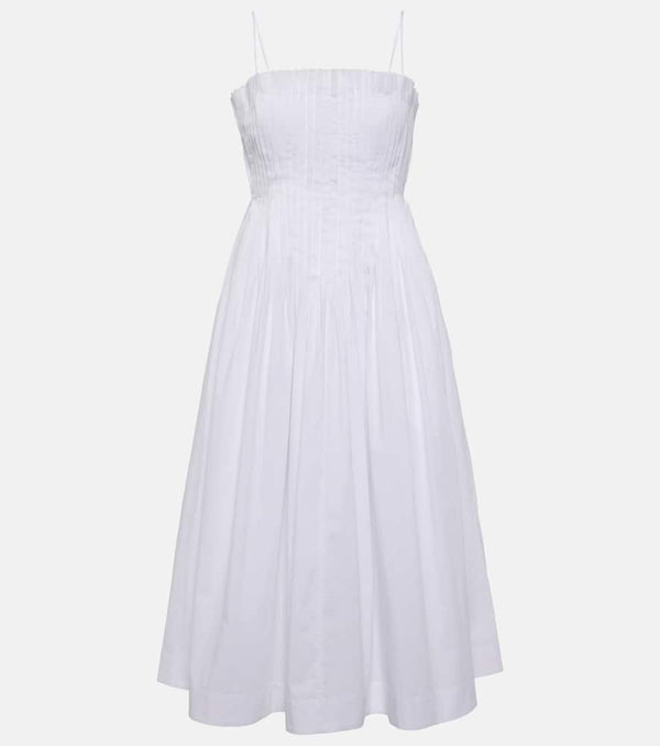 Staud Bella cotton poplin midi dress