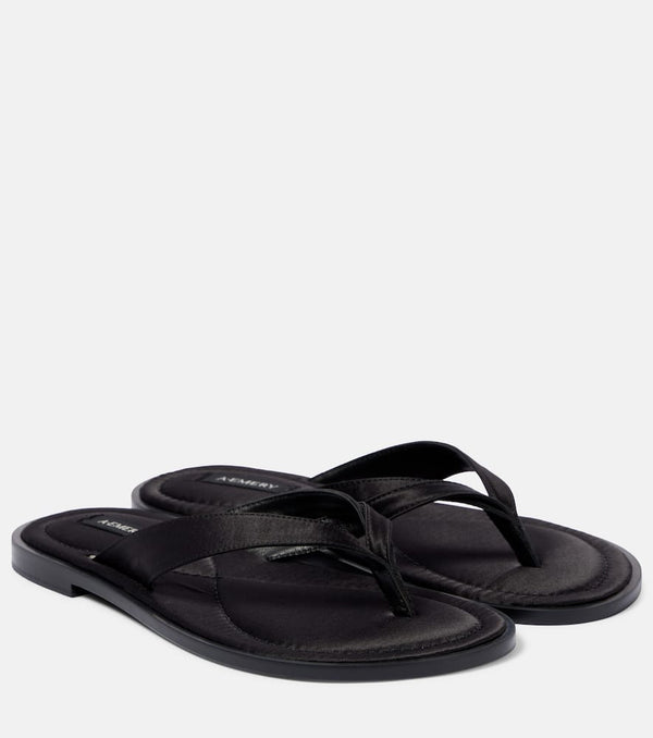 A.Emery Morgan satin thong sandals