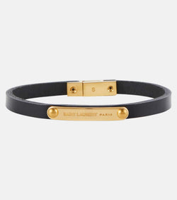 Saint Laurent Logo leather bracelet