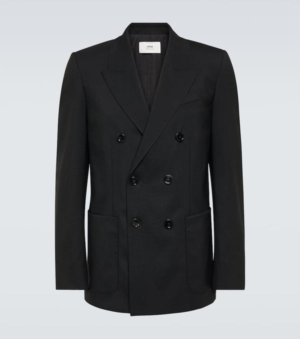 Ami Paris Double-breasted virgin wool jacket