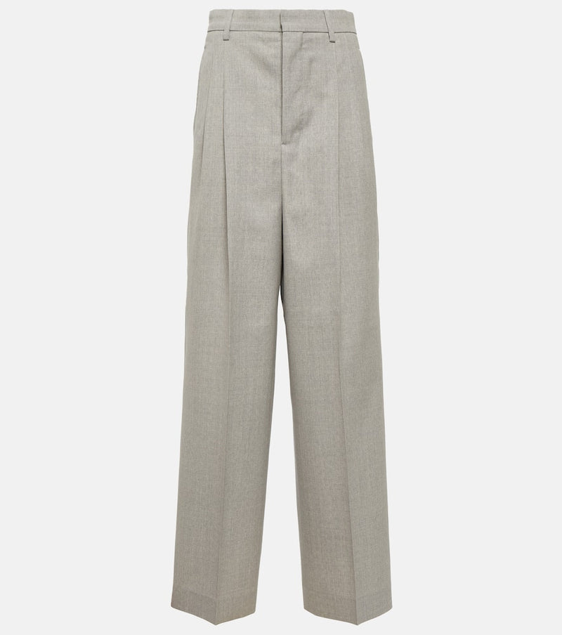 Ami Paris High-rise wool wide-leg pants