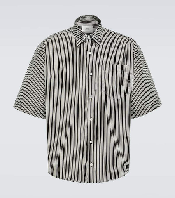 Ami Paris Striped cotton poplin shirt