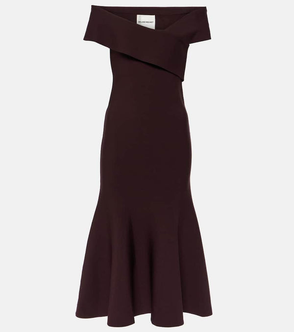 Roland Mouret Asymmetric off-shoulder midi dress