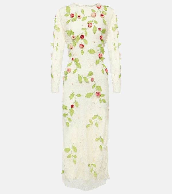 Markarian Avelina embroidered cotton lace midi dress