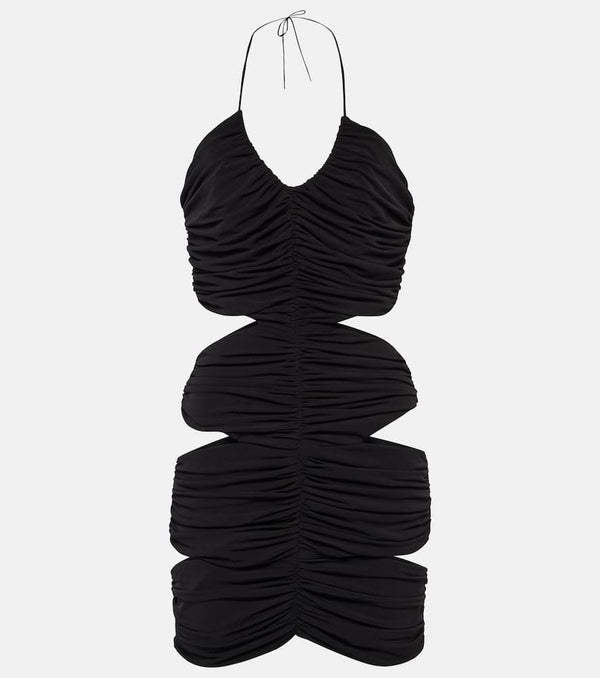 Mônot Halterneck cutout minidress