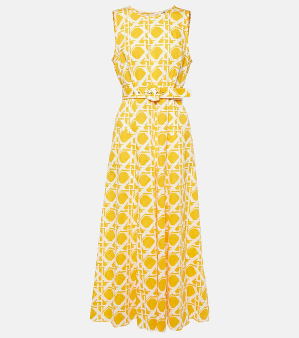 Diane von Furstenberg Elliot printed cotton and linen midi dress