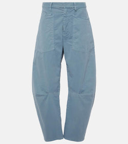 Nili Lotan Shon cotton barrel-leg pants