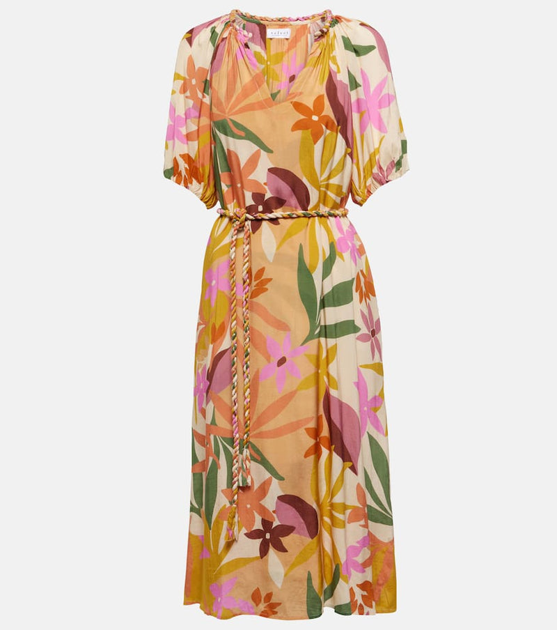 Velvet Carol floral midi dress