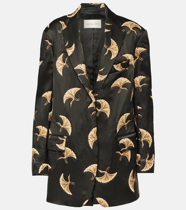 Dries Van Noten Printed satin blazer