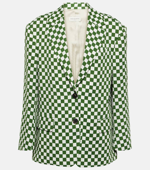 Dries Van Noten Checked single-breasted blazer