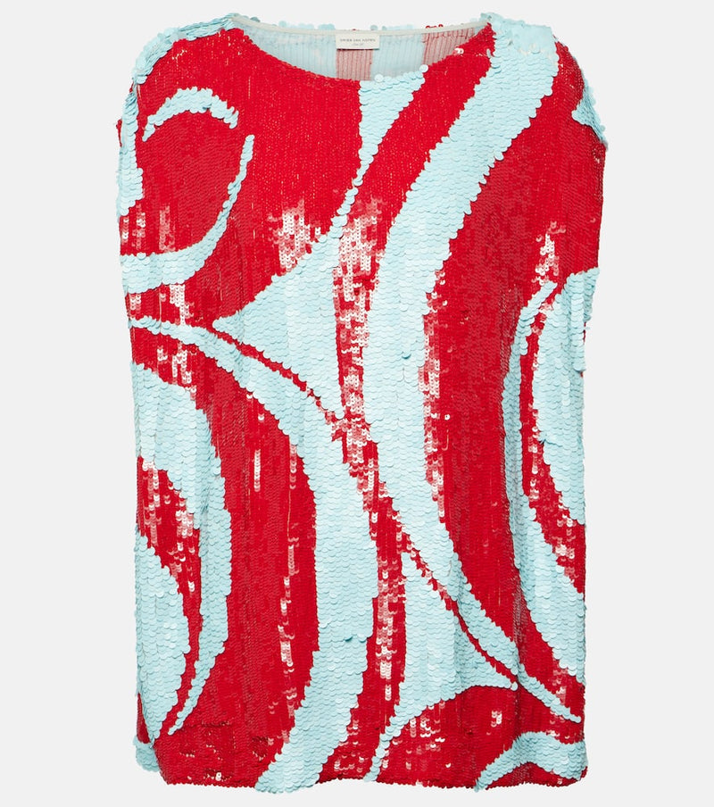 Dries Van Noten Sequined top