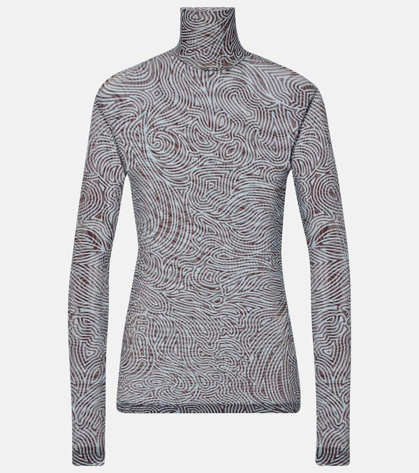 Dries Van Noten Mesh turtleneck top