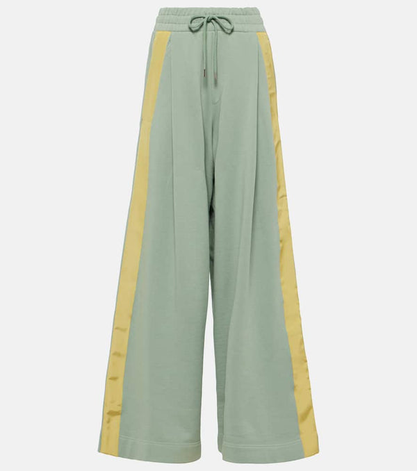 Dries Van Noten Cotton jersey wide-leg sweatpants