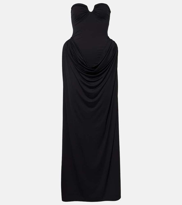 Magda Butrym Strapless draped bustier dress