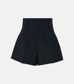 Prada High-rise wool and mohair shorts