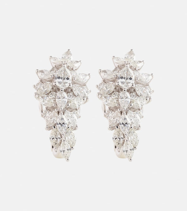 Yeprem 18kt white gold earrings with diamonds