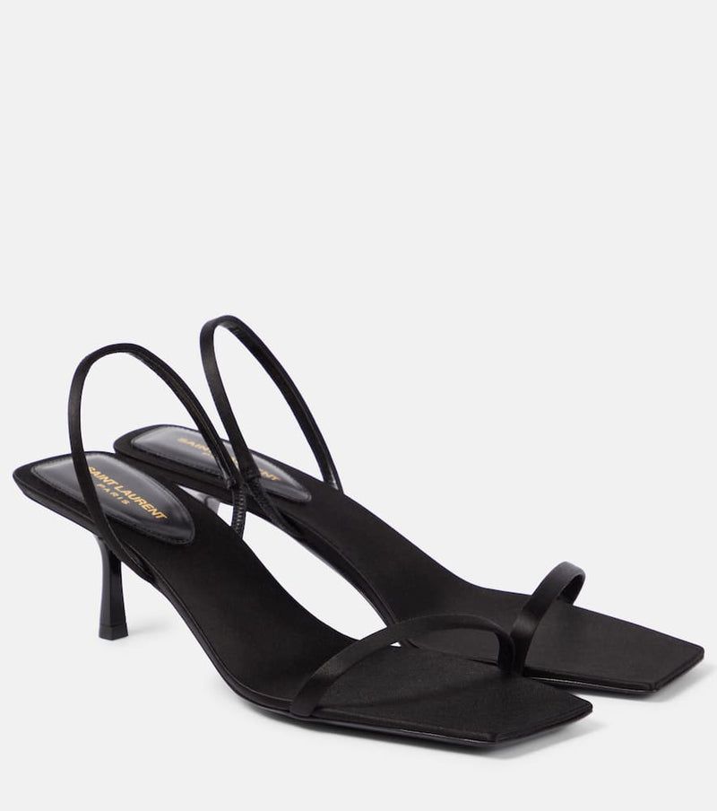 Saint Laurent Jaspe 55 satin crêpe sandals