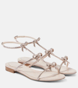 Rene Caovilla Caterina bow-detail embellished leather sandals