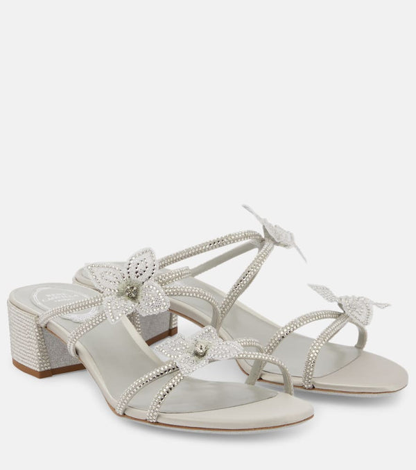 Rene Caovilla Caterina embellished bow-detail sandals