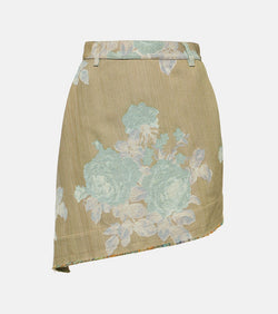 Vivienne Westwood Sailor floral asymmetric denim miniskirt