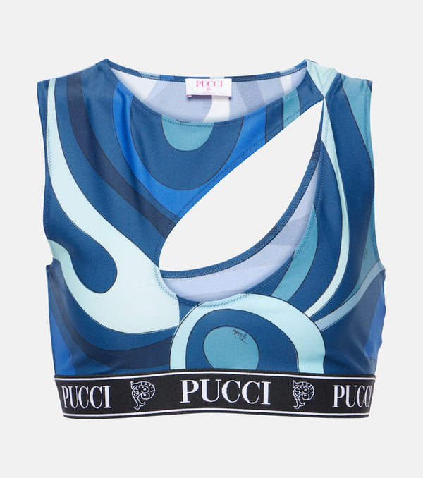 Pucci Marmo cutout sports bra