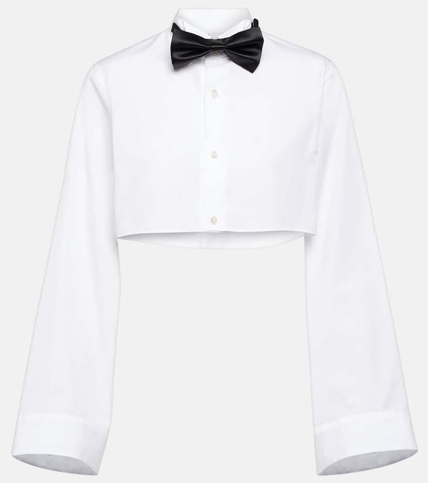 Noir Kei Ninomiya Cropped cotton shirt