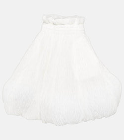 Noir Kei Ninomiya Ruffled cupro-blend midi skirt