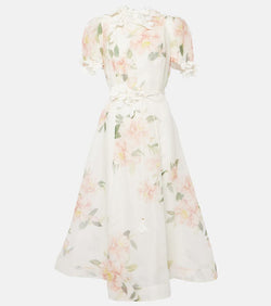 Zimmermann Natura Liftoff linen and silk organza midi dress