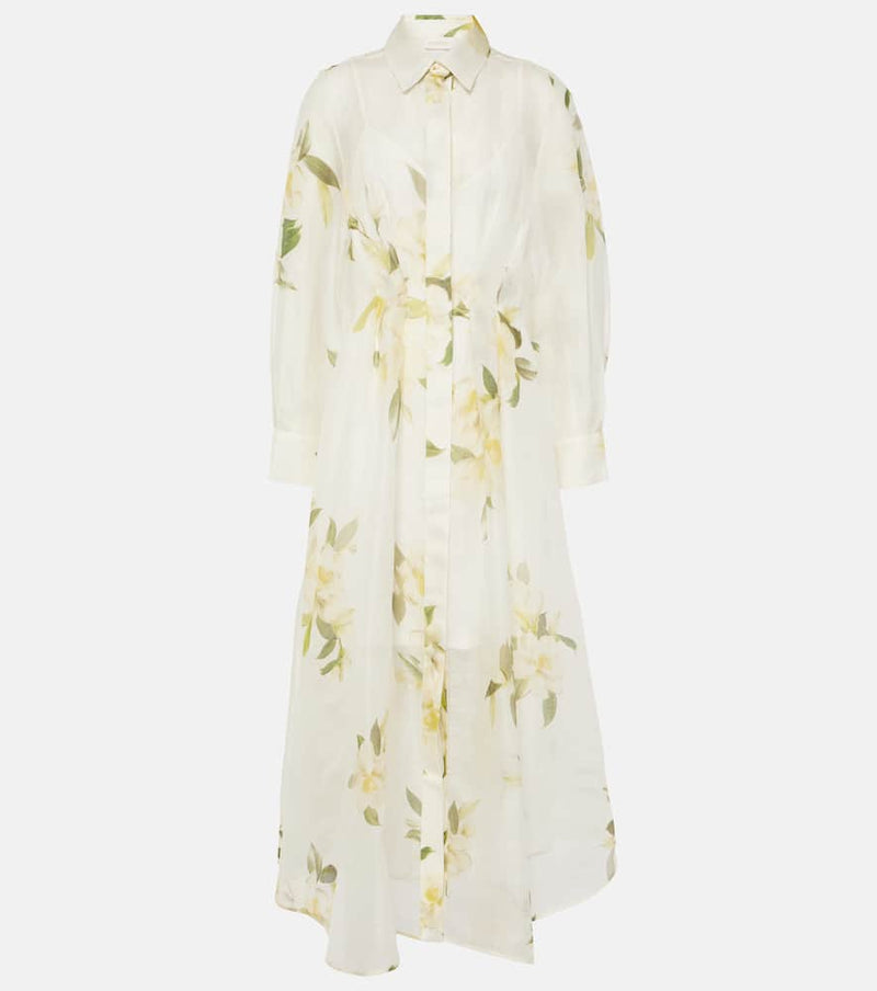 Zimmermann Harmony linen and silk organza shirt dress