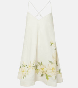 Zimmermann Harmony Swing floral linen minidress