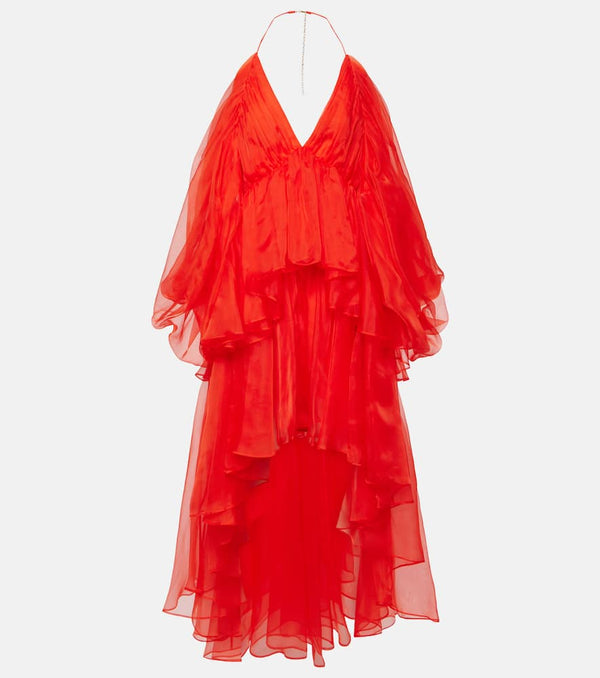 Zimmermann Natura gathered silk organza midi dress