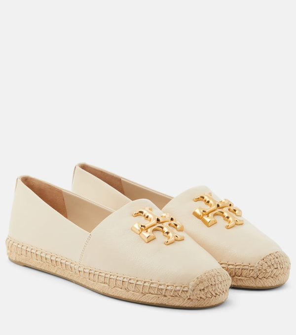 Tory Burch Eleanor logo leather espadrilles