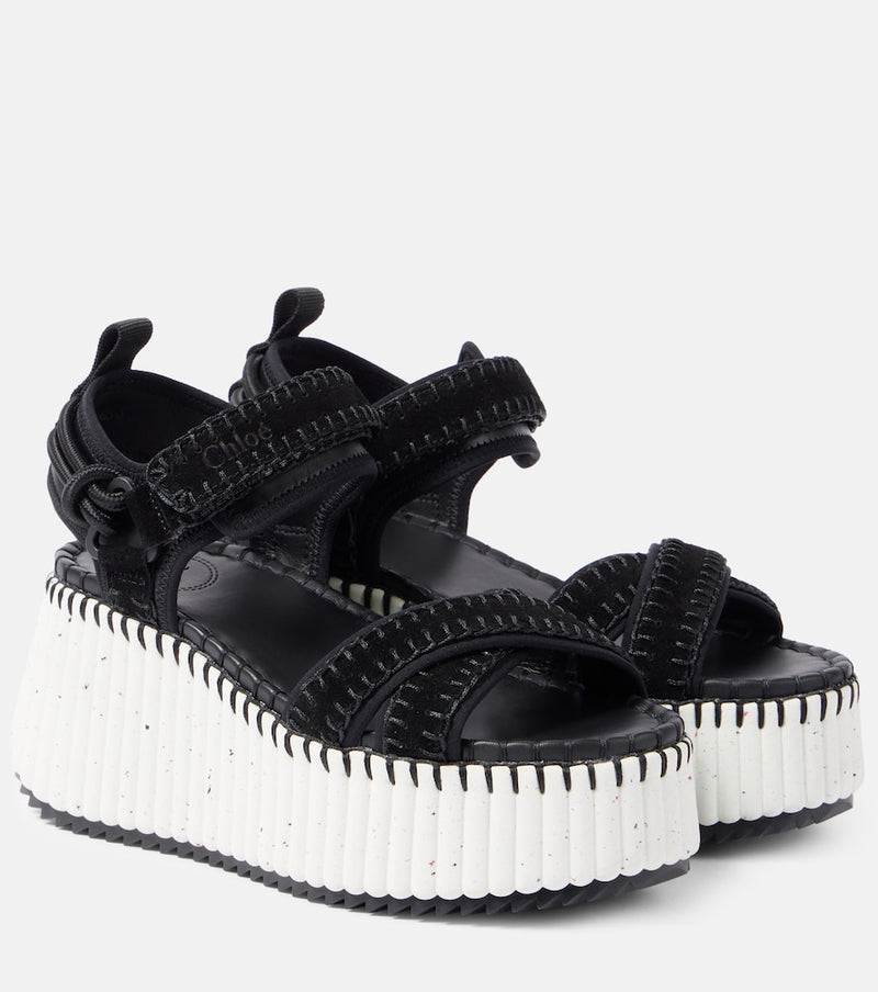 Chloe Nama suede platform sandals