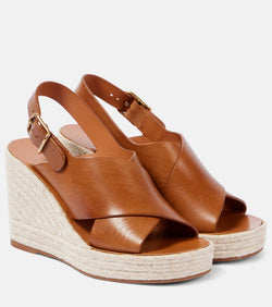 Chloé Pary leather espadrille wedges