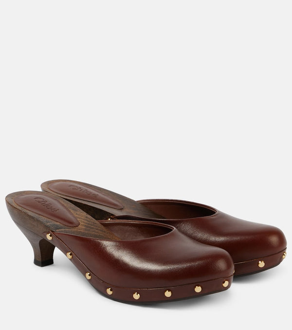 Chloé Judith studded leather clogs