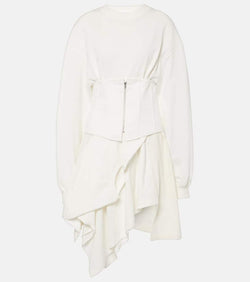 Acne Studios Asymmetric cotton jersey corset dress