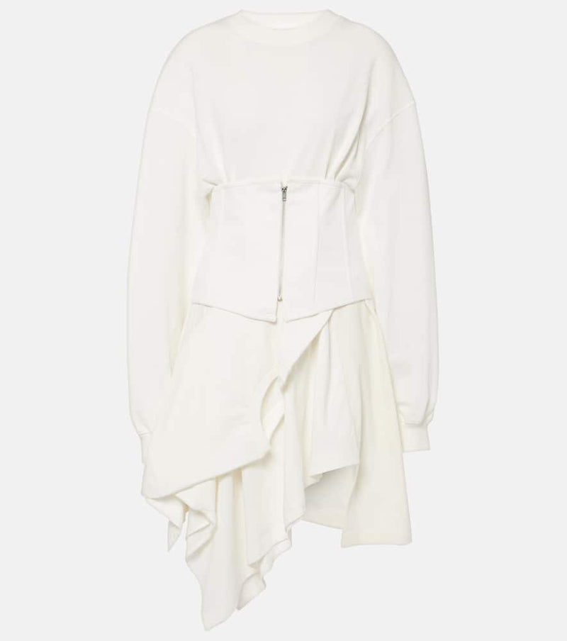 Acne Studios Asymmetric cotton jersey corset dress