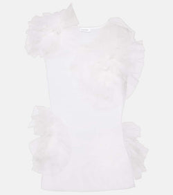 Acne Studios Ruffled mesh tank top