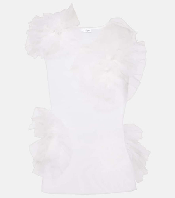 Acne Studios Ruffled mesh tank top