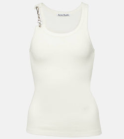 Acne Studios Chain-detail cotton jersey tank top