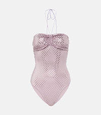 Oseree Disco Necklace halterneck swimsuit