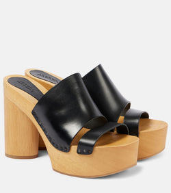 Isabel Marant Hyun leather platform mules