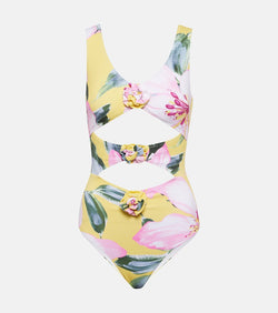 Alexandra Miro Beth floral cutout swimsuit