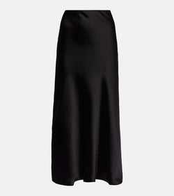 Norma Kamali High-rise satin maxi skirt